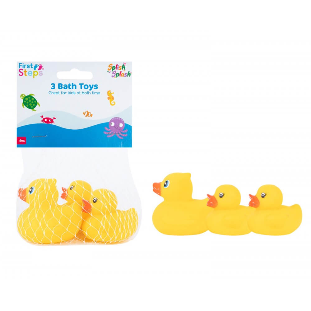 First Steps Vinyl Duck Family 3 Pack